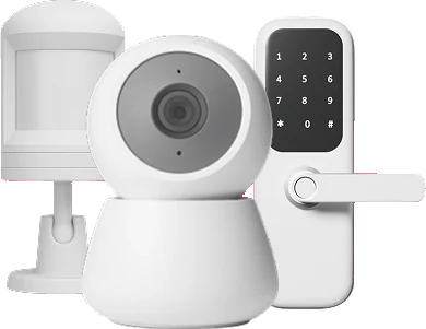 Sensor de presença, câmera Wi-Fi e fechadura digital