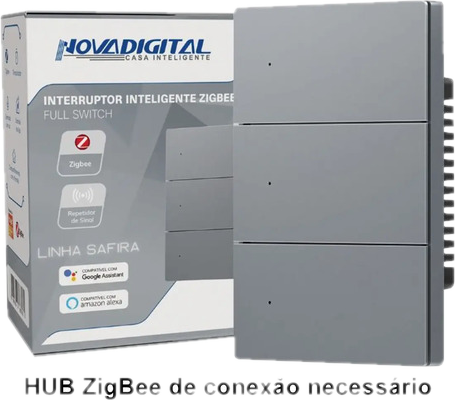 Interruptor PRO Safira 3 teclas