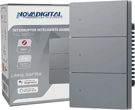 Interruptor PRO Safira 3 teclas